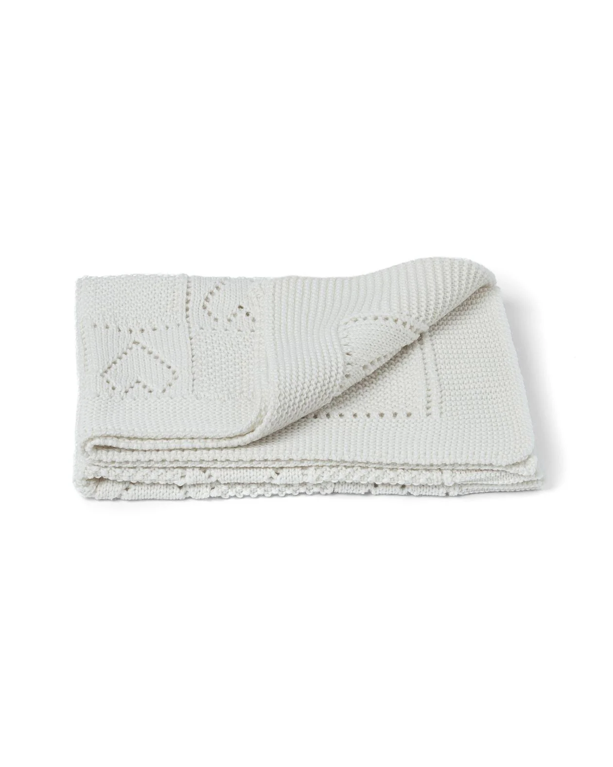 Baby Supersoft Merino Wool Blanket with Heart Design by Aran Mills - 2 Colours - Image 2