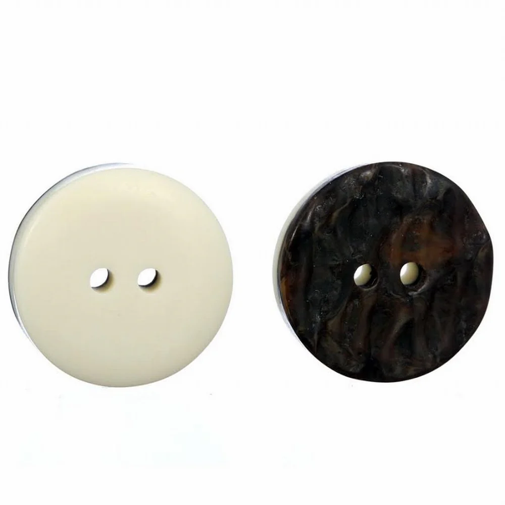 Brown Imitation Horn Button - Small - Image 2
