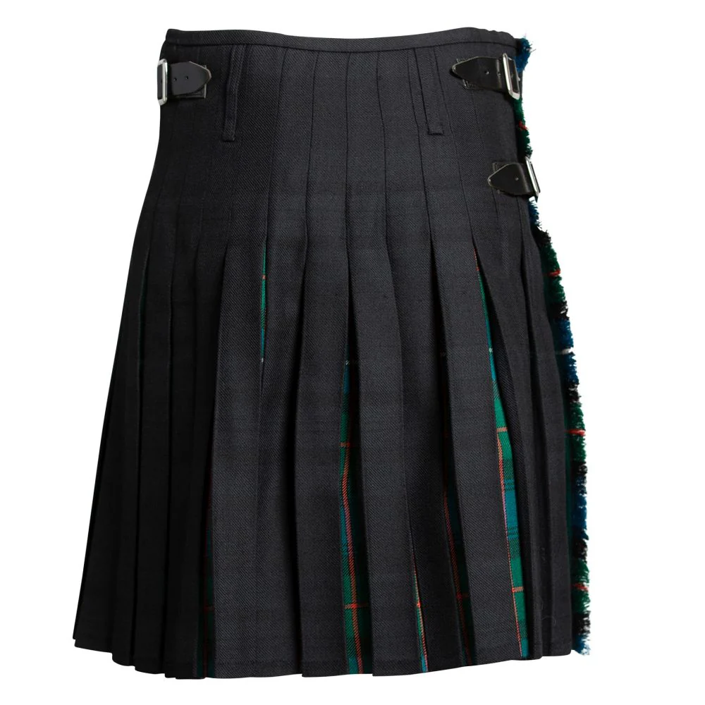 Clearance MTM Wool Kilt - 8 Yard - Black Isle/Robertson Hunting Ancient Contrast - Waist 34 Length 24 - Image 2