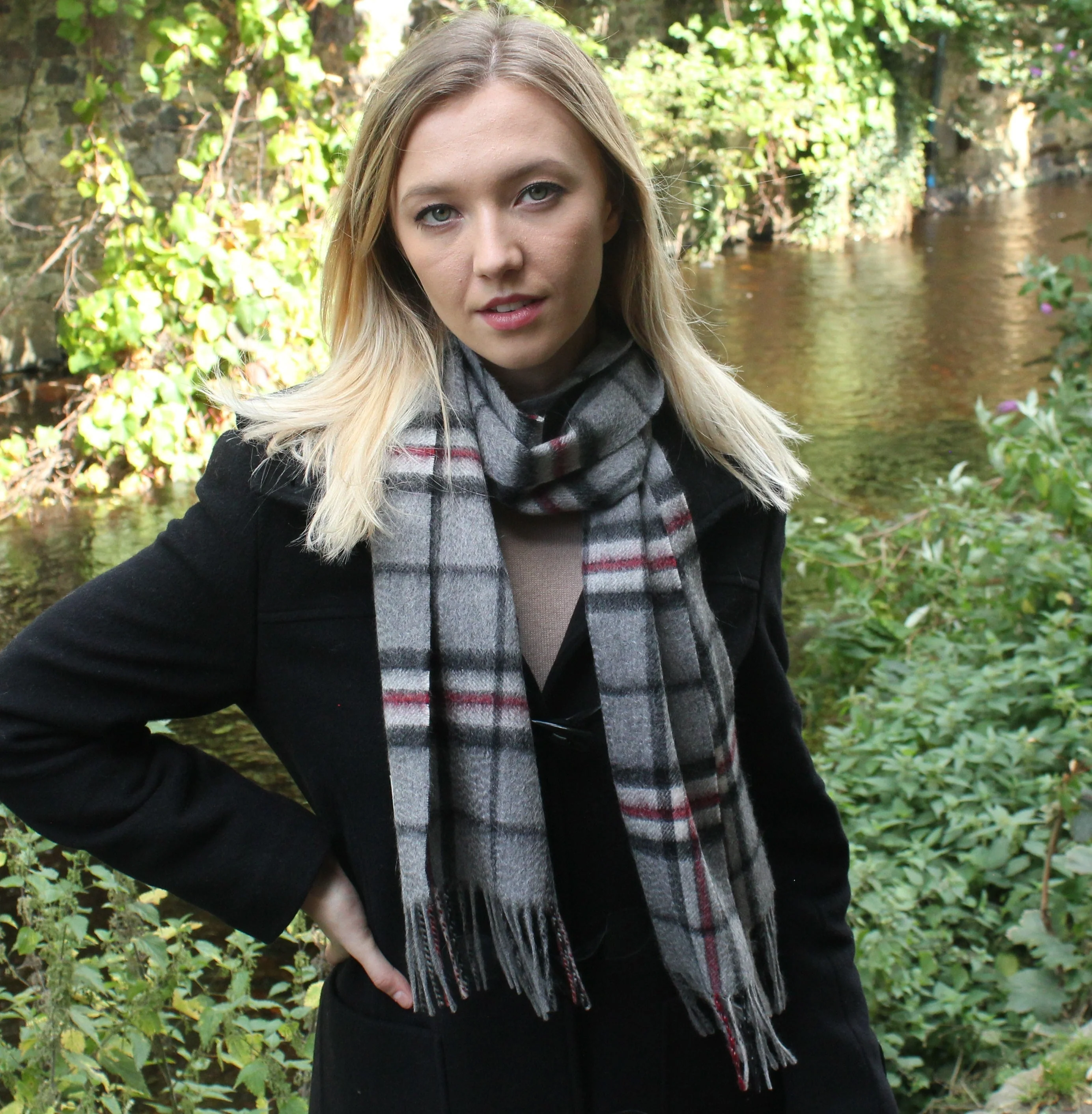 Glenmore 100% Lambswool Tartan Scarf - Stewart Dress - Image 3