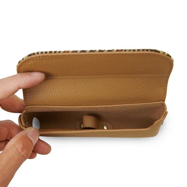 Islander® Leather Glasses Case with Harris Tweed® - Image 2