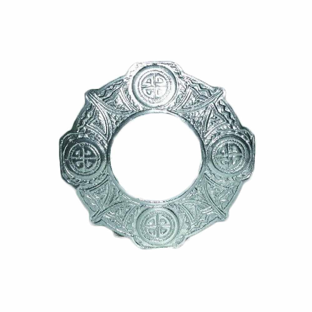 Plaid Brooch Classic Plaid, Chrome